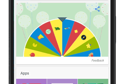 google birthday surprise spinner game