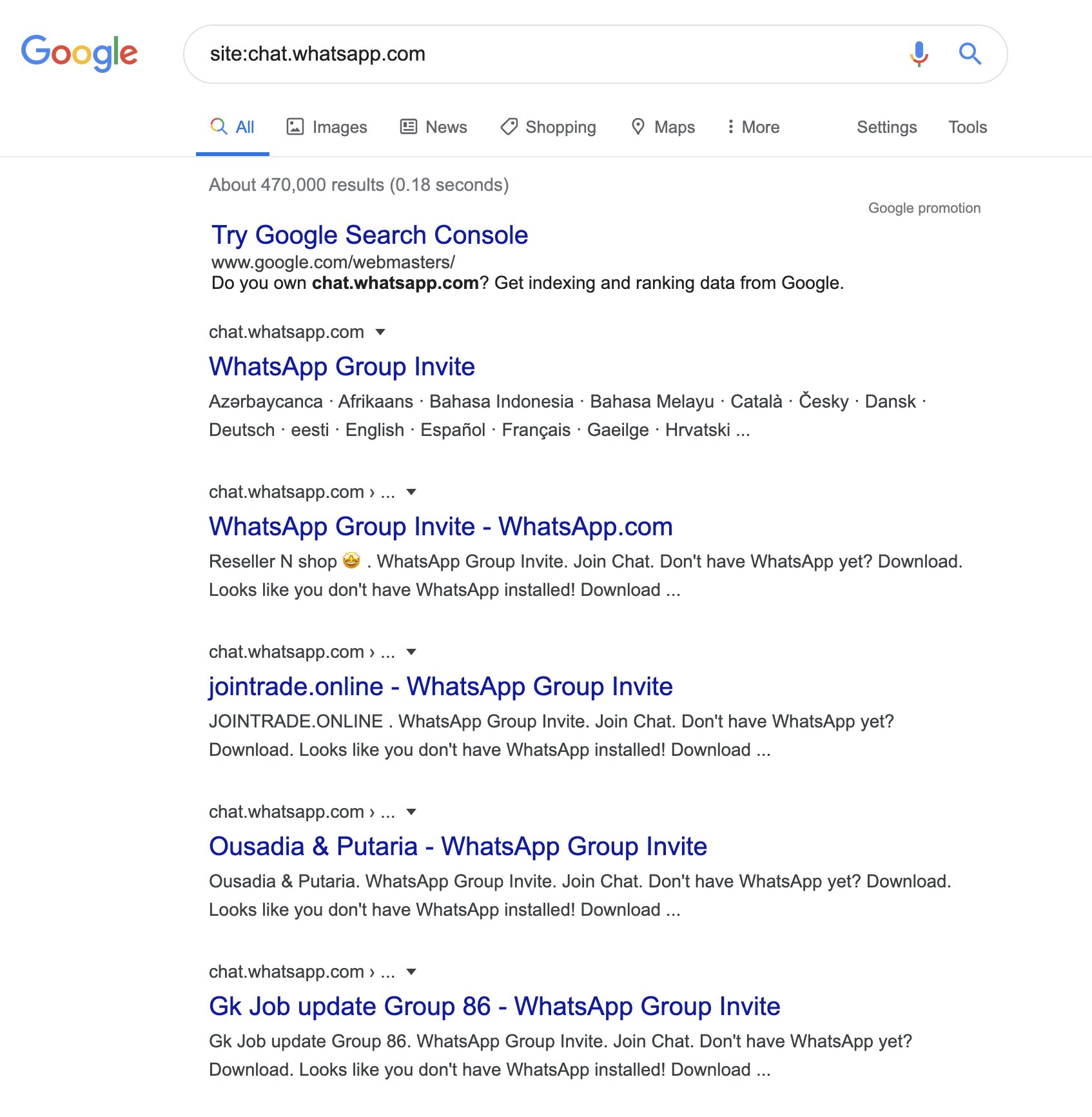 Google Is Indexing Whatsapp Group Chat Links Making Even Private Groups Discoverable The Amuse Tech