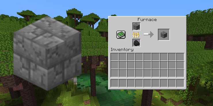 Minecraft Survival: How to Make Cracked Stone Brick 