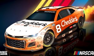 ROCKET LEAGUE'S 2022 NASCAR PASS ADDS TROIS NEW CARS, DECALS AND BANNERS TO ITS NASCAR FAN PLAN.