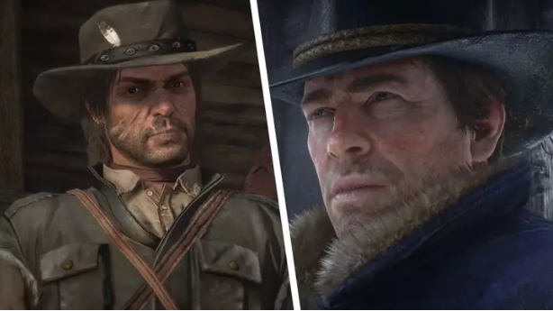 The Red Dead Redemption player finds a reference to Arthur Morgan in the original game