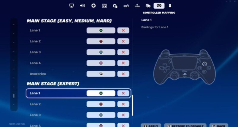 Fortnite Festival: How to Change Controls